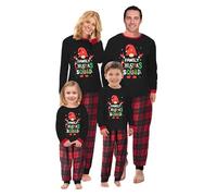 Solutra Family Christmas Pyjamas Set, Matching Christmas Pjs Xmas Nightwear, Plaid Christmas Pajamas for Family Mens Womens Adults Kids Baby (Men, L)