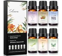 Solvana Essential Oils Set - 6x10ml Water-Soluble Oils for Diffuser, Humidifier & DIY - Natural Fragrance Oils for Home, Spa, Sauna - Aromatherapy Oil Gift Kit with Bluebell, Lemongrass, Sandalwood