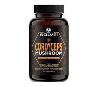 Solve Labs® ● Premium Cordyceps Capsules ● 43% Beta-D-Glucans ● 10:1 Extract ● Zero Fillers & Additives ● 60 Capsules 1 Month Supply