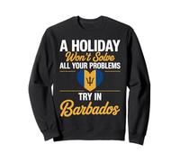 Solve Problems Barbados Girl Barbadian Bajan Flag Barbados Sweatshirt