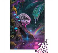 Solve The Mystery of African Pygmy Hedgehog - A Wooden 1000 Piece Puzzle Challenge That Brings Families Together - Educational Fun for Everyone