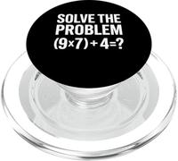Solve The Problem 67 Math Teacher Funny 67 Math Six Seven PopSockets PopGrip for MagSafe