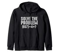 Solve The Problem 67 Meme Math Teacher Gen Alpha Joke 6 7 Zip Hoodie