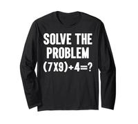 Solve The Problem 67 Six Seven Funny Math Teacher School Long Sleeve T-Shirt