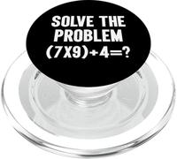Solve The Problem 67 Six Seven Funny Math Teacher School PopSockets PopGrip for MagSafe