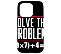 Solve The Problem 9x7+4 Brain Teaser Quiz Math Teacher Case for iPhone 15 Pro