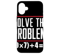 Solve The Problem 9x7+4 Brain Teaser Quiz Math Teacher Case for iPhone 16 Plus