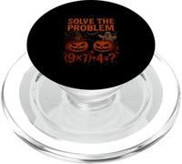 Solve The Problem 9x7+4 Meme 6-7 Halloween Shirt Funny Math PopSockets PopGrip for MagSafe