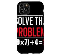 Solve The Problem 9x7 Plus 4 Equation Puzzle Teacher Case for iPhone 11 Pro