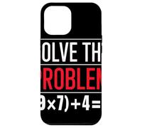 Solve The Problem 9x7 Plus 4 Equation Puzzle Teacher Case for iPhone 12 Pro Max