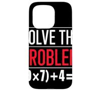 Solve The Problem 9x7 Plus 4 Equation Puzzle Teacher Case for iPhone 15 Pro