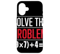 Solve The Problem 9x7 Plus 4 Equation Puzzle Teacher Case for iPhone 16