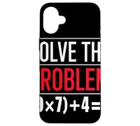 Solve The Problem 9x7 Plus 4 Equation Puzzle Teacher Case for iPhone 16 Plus