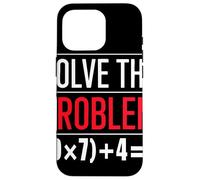 Solve The Problem 9x7 Plus 4 Equation Puzzle Teacher Case for iPhone 16 Pro
