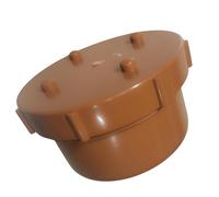 Solvent 110mm Push fit Waste Access Plug - (Brown)