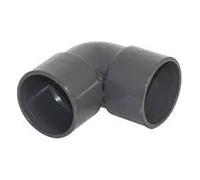 Solvent 40mmm Grey Flexible Pushfit Elbow 90 Degree Knuckle Bend-40mm Waste Pipe Fittings (40mm Grey, (Pack of 5)