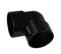 Solvent Black 50mm (56mm) Waste Pipe 90 Degree Knuckle Bend - Black