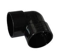 Solvent Black 50mm (56mm) Waste Pipe 90 Degree Knuckle Bend - Pack of 2