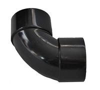 Solvent Black 50mm (56mm) Waste Pipe Swept Bend - Black