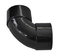 Solvent Black 50mm (56mm) Waste Pipe Swept Bend - Pack of 5