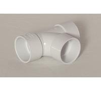 Solvent Weld 50mm Waste Pipe 90 Degree Tee - White
