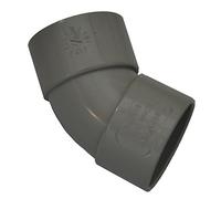 Solvent Weld Grey 32mm (36mm) Waste Pipe 45 Degree Bend - Pack of 2