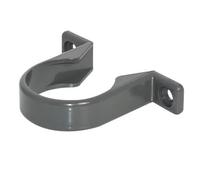 Solvent Weld Pipe Clip Anthracite Grey 32MM, Ideal for Exterior Waste Pipe Connections with UV-Stable Finish, 20 in Pack