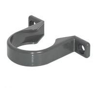 Solvent Weld Pipe Clip Anthracite Grey, Ideal for Exterior Waste Pipe Connections with UV-Stable Finish, 20 in Pack