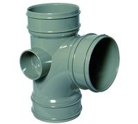 Solvent Weld soil 92.5 deg branch grey SS191