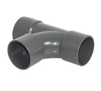 Solvent Weld TEES Anthracite Grey 40MM, Lightweight & Strong, Ideal for Exterior Waste Pipe Connections with UV-Stable Finish, 3 in Pack