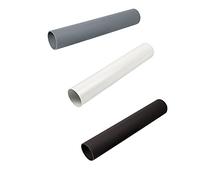 Solvent Weld Waste Pipe Fittings 32MM 40MM 50MM - Waste Pipe 1M Cut length - PVC (Black, 40MM)