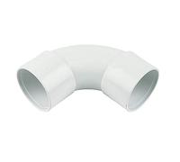 Solvent Weld White 40mm (43mm) Waste Pipe Swept Bend - Pack of 2