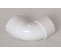 Solvent Weld White 50mm (56mm) Waste Pipe Swept Bend - Pack of 2