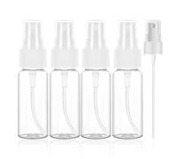 Solvica 20ml Travel Spray Bottle,4 PCS Small Spray Bottles,Plastic Fine Mist Clear Spray Bottle Refillable Containers Empty Mini Bottle for Traveling Make-up Skincare Cleaning