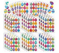 Solvica Easter Stickers for Kids, 8 Sheets, Easter Egg Bunny Chicks, Paper, Festive, Multi Color, Indoor Use, Sticker Decal