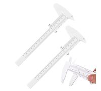 Solvind 2 Pack Plastic Vernier Calliper, 0-150mm / 6 Inch Dual Metric & Imperial Scale Measuring Tool, 0.05mm Accuracy for DIY, Jewelry Making, Carpentry, Teaching