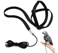 Solvind Escape Proof Bird Harness and Leash Set - Adjustable Nylon Flying Vest with Elastic Rope for Outdoor Training, Travel & Safe Flight for Parrots & Avian Pets