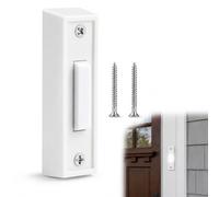 Solvind Lighted Doorbell Button, Wired Door Bell Push Button Replacement, LED Door Chime Wall Mounted Doorbell Switch for Garage Front Door, White Light (with 2 Screws)