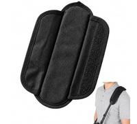 Solvind Universal Shoulder Strap Pad, Black Nylon EPE Padded Shoulder Cushion with Zipper, Replacement Relief Pad for Laptop Bag Camera Guitar Backpack Straps