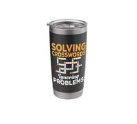 Solving Crosswords Ignoring Problems Crossword Puzzle Stainless Steel Insulated Tumbler