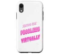 Solving Everyday Life Problems Virtually Remote Work Humor Case for iPhone XR