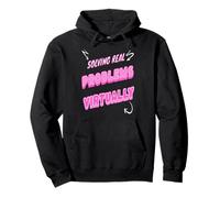 Solving Everyday Life Problems Virtually Remote Work Humor Pullover Hoodie