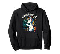 Solving Problems Math Unicorn Graphic Pullover Hoodie