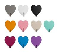 Solvio 10 Pcs Heart Shaped Adhesive Hooks for Wall, Stainless Steel Sticky Wall Hooks Stick on, Cute Decorative No Drilling Coat Hangers for Kids Room, Bathroom, Kitchen, Towel, Keys, Heavy Duty