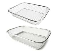 Solvio 2PCS Professional Garden 3.1mm+5.7mm mesh Sieve for Soil and Stones Heavy Duty Stainless Steel Soil Sifter Riddle Fine Mesh Compost Sieve for Gardening,Landscaping, Potting Mix and Seed Sowing