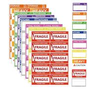 Solvio 450 PCS Home Moving Labels for Boxes, 9x5cm Large Color Coded Packing Stickers for Moving House,14Room Types including Fragile&Heavy,Writable Notes Area, Strong Adhesive House Moving Essentials