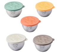 Solvio 5 Pack Salad Dressing Pots, 50ml Stainless Steel Sauce Containers with Leakproof Silicone Lids, Reusable Condiment Pots, Small Dip Pots for Lunch Box, Picnic, Travel Food Storage