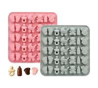 Solvio Cartoon Silicone Chocolate Moulds, 2 Pack Non-Stick Mould for Fondant, Gummy, Wax Melt & Ice Lolly, Feet Clothes Cart Shapes Cake Decorations
