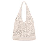 Solvio Crochet Boho Tote Bag, Shoulder Beach Tote, Women Knitted Handbags, Retro Hollow Woven Shoulder Bags, Woven Mesh Shopping Bag for Women's Summer Vacation