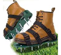 Solvio Heavy Duty Lawn Aerator Shoes for Superior Stability, Pre-Assembled Spiked Sandals for Effective Lawn Aeration, Universal Size Fits most people,Garden Scarifier and Aerator Tool for Yard Grass